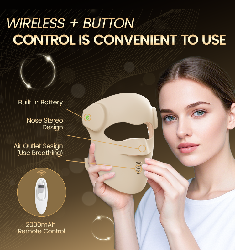 Gadgetly® LED - Light Therapy Face Mask with Infrared & Red Light