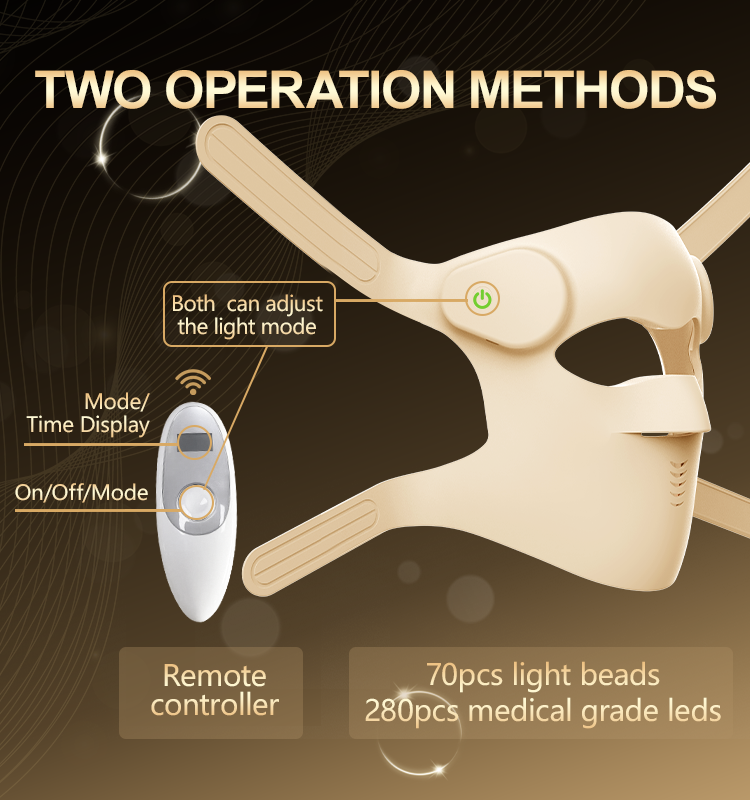 Gadgetly® LED - Light Therapy Face Mask with Infrared & Red Light